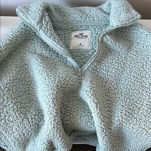 Hollister Cropped Quarter Zip Sherpa Pullover